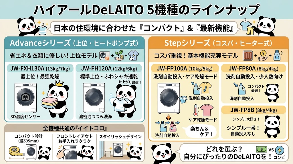 ハイアール DeLAITO(ディライト)とは?5機種のラインナップ